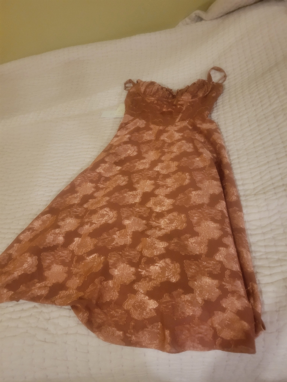 Azazie tea length brocade dress new size 6